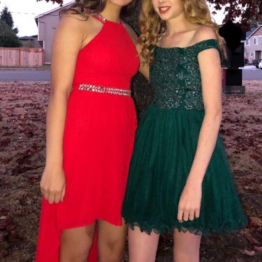 Hoco/prom emerald green dress